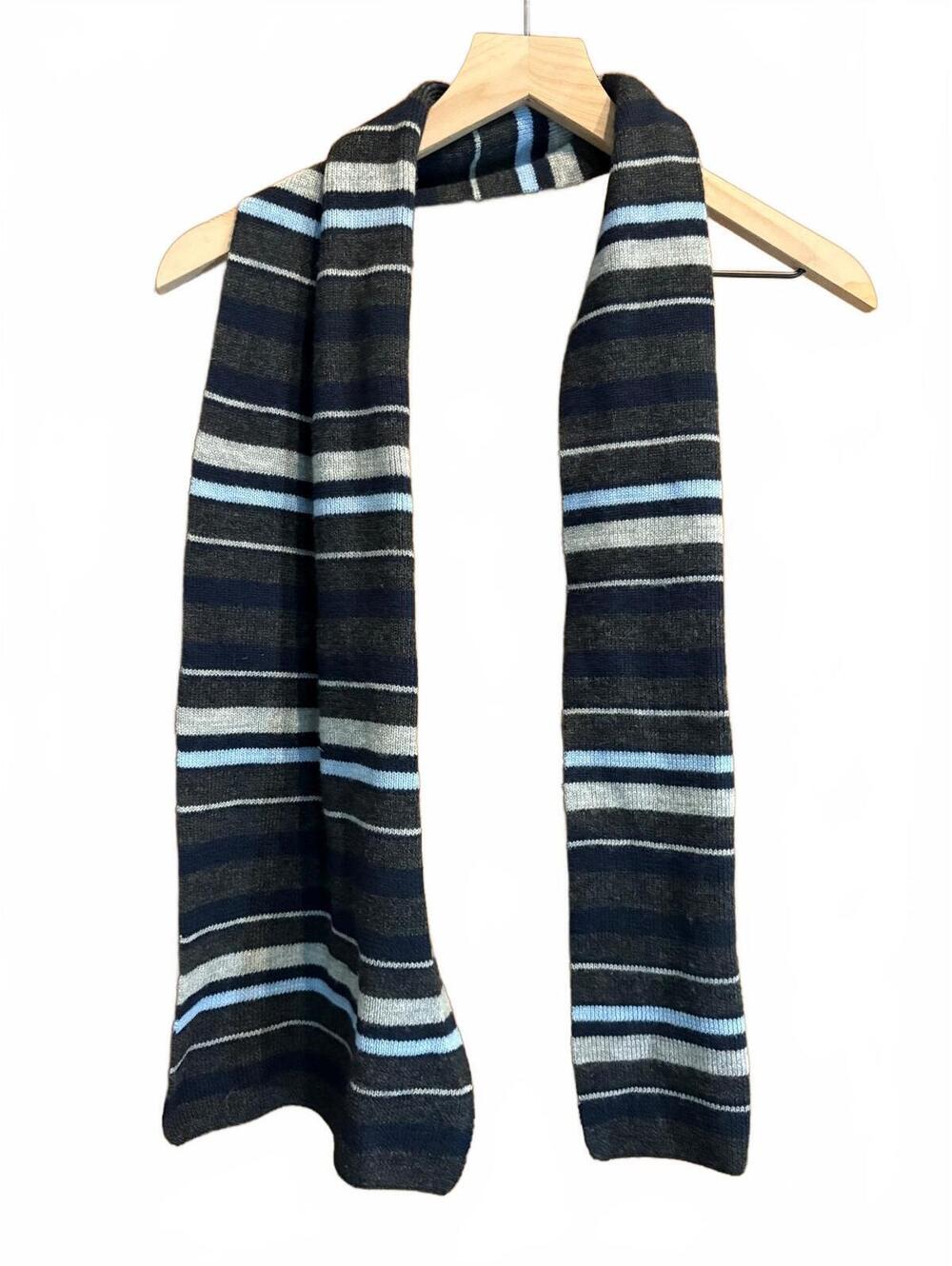 Alfani 100% Striped Merino Wool Scarf - approx 4.5 ft x 1 ft